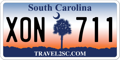 SC license plate XON711