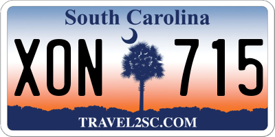 SC license plate XON715