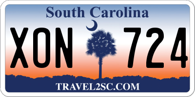 SC license plate XON724