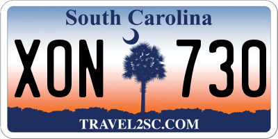 SC license plate XON730