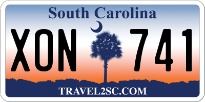 SC license plate XON741