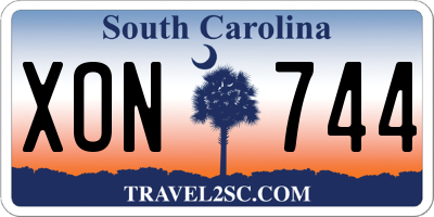 SC license plate XON744