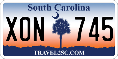 SC license plate XON745