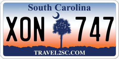 SC license plate XON747