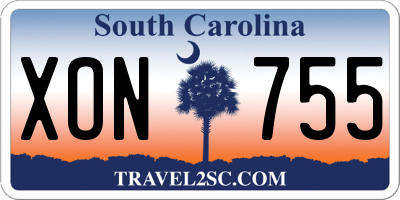 SC license plate XON755