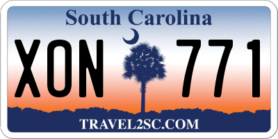 SC license plate XON771