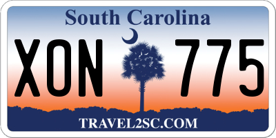 SC license plate XON775