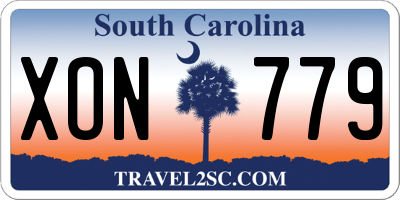 SC license plate XON779