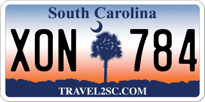SC license plate XON784