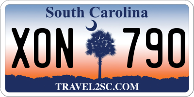 SC license plate XON790