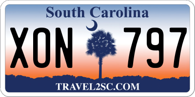 SC license plate XON797