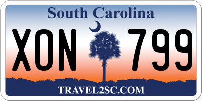 SC license plate XON799