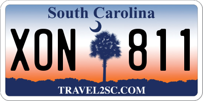 SC license plate XON811