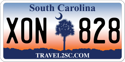 SC license plate XON828
