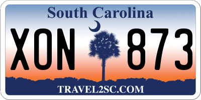 SC license plate XON873
