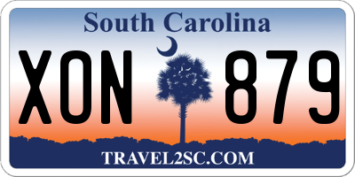 SC license plate XON879