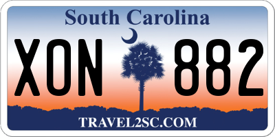 SC license plate XON882