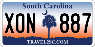 SC license plate XON887