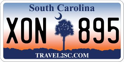 SC license plate XON895