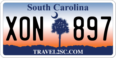 SC license plate XON897