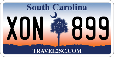 SC license plate XON899