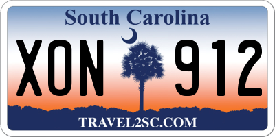 SC license plate XON912
