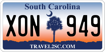 SC license plate XON949