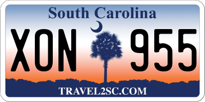 SC license plate XON955