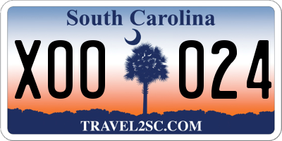 SC license plate XOO024