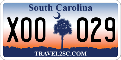 SC license plate XOO029
