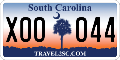 SC license plate XOO044