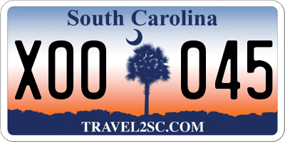 SC license plate XOO045