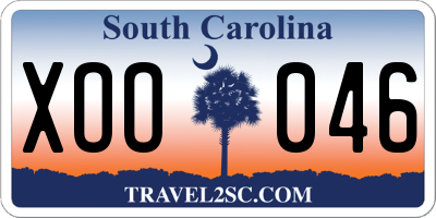 SC license plate XOO046