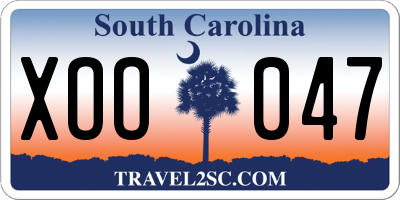 SC license plate XOO047