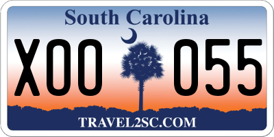 SC license plate XOO055