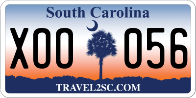 SC license plate XOO056