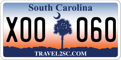 SC license plate XOO060