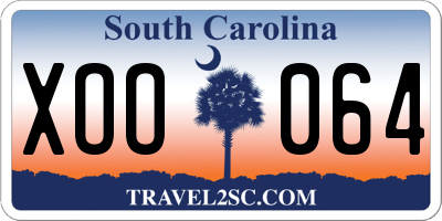 SC license plate XOO064
