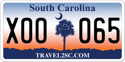 SC license plate XOO065