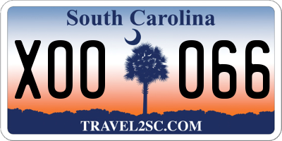 SC license plate XOO066