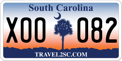SC license plate XOO082