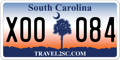 SC license plate XOO084