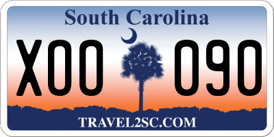 SC license plate XOO090