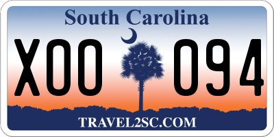 SC license plate XOO094