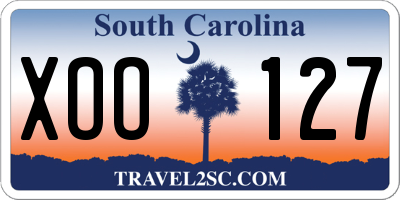SC license plate XOO127