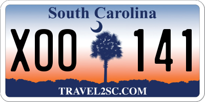 SC license plate XOO141