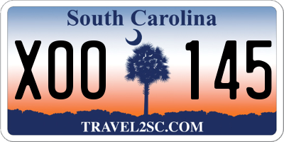 SC license plate XOO145