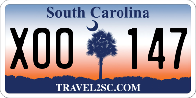 SC license plate XOO147