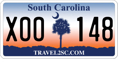 SC license plate XOO148