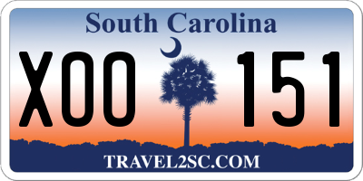 SC license plate XOO151